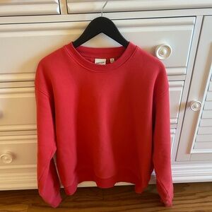 Aritzia Vibrant Red Crewneck Top